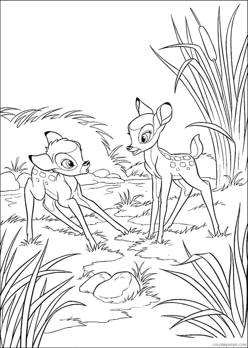 Bambi Coloring Pages Cartoons bambi_cl_11 Printable 2020 0937 Coloring4free