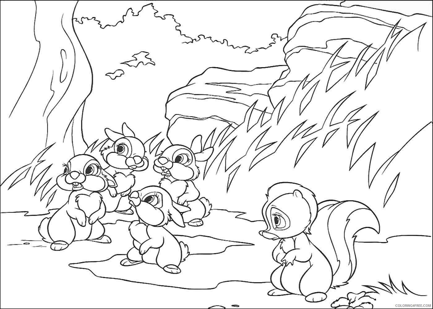 Bambi Coloring Pages Cartoons bambi_cl_12 Printable 2020 0938 Coloring4free