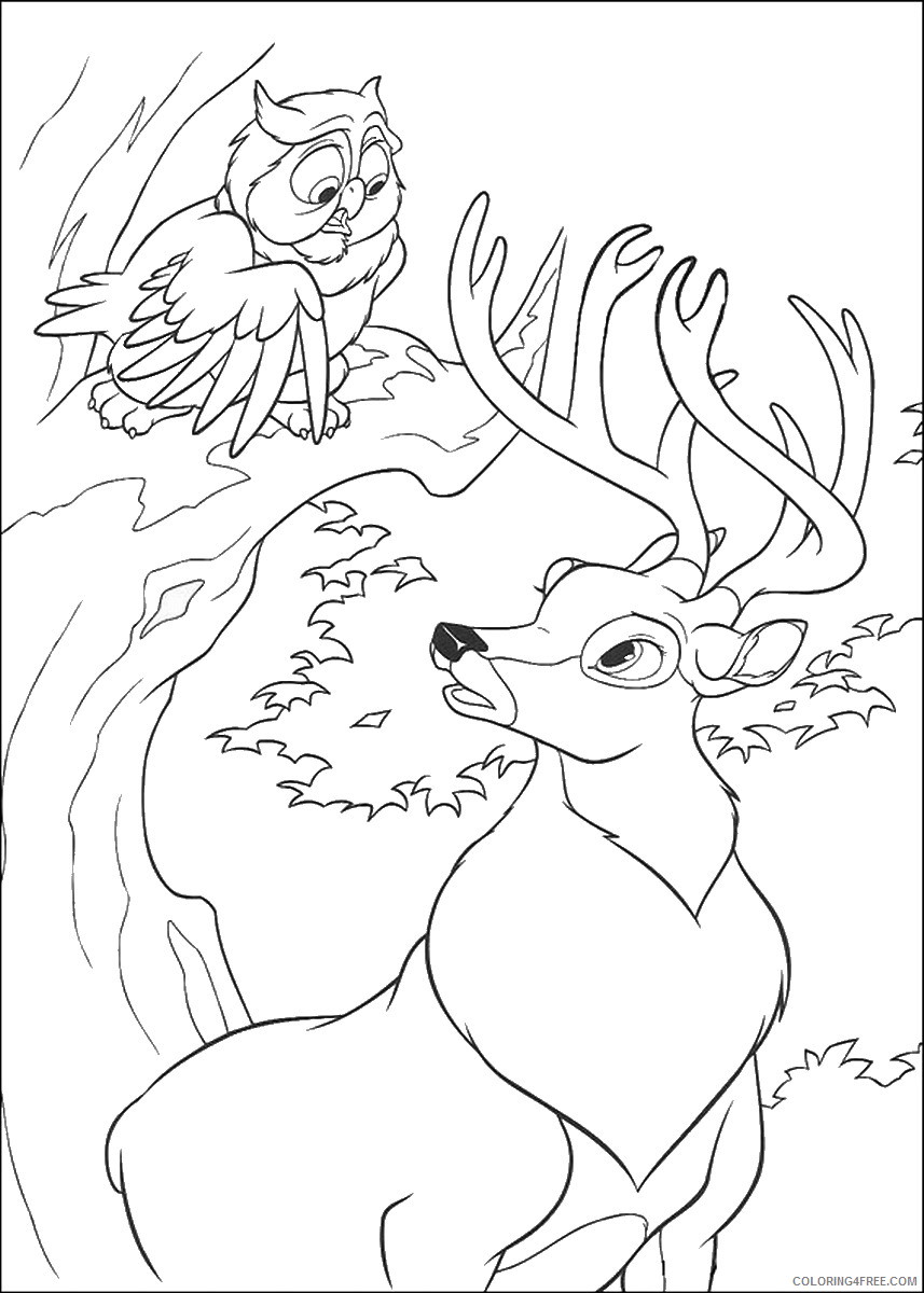Bambi Coloring Pages Cartoons bambi_cl_16 Printable 2020 0942 Coloring4free