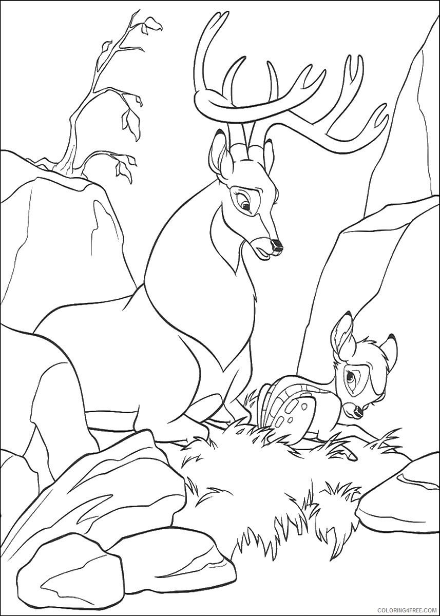 Bambi Coloring Pages Cartoons bambi_cl_18 Printable 2020 0944 Coloring4free
