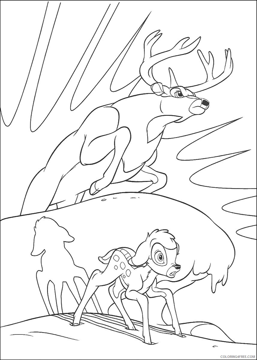 Bambi Coloring Pages Cartoons bambi_cl_19 Printable 2020 0945 Coloring4free