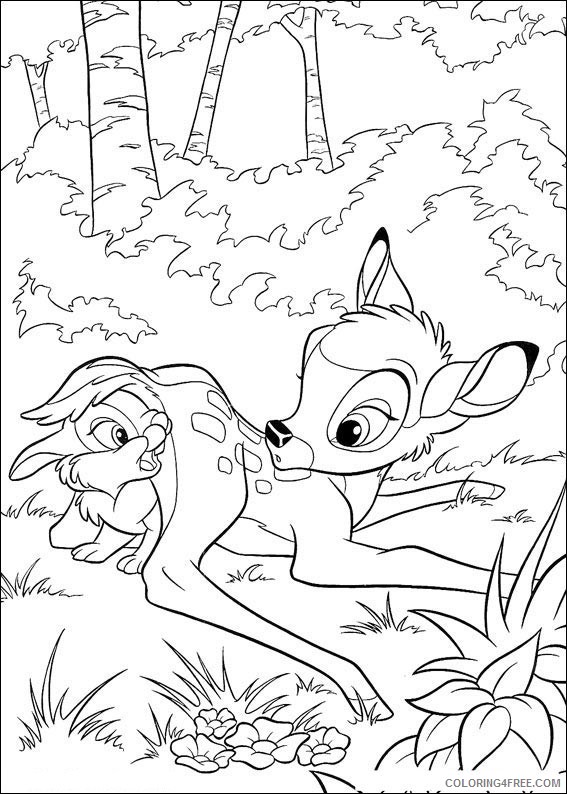 Bambi Coloring Pages Cartoons bambi_cl_27 Printable 2020 0953 Coloring4free