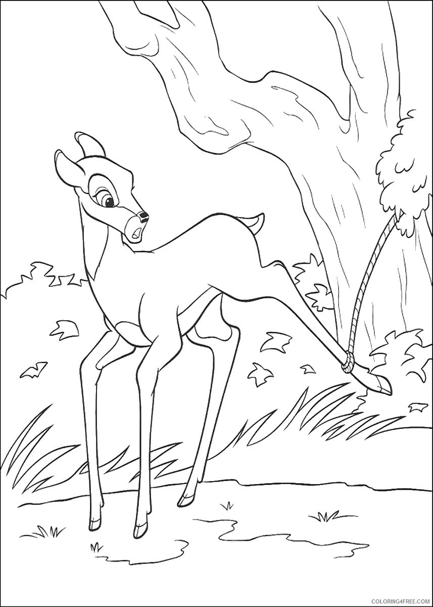 Bambi Coloring Pages Cartoons bambi_cl_30 Printable 2020 0956 Coloring4free
