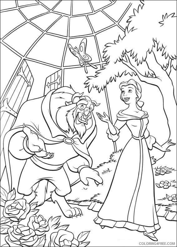 Beauty and the Beast Coloring Pages Cartoons Beauty and The Beast For Kids Printable 2020 1141 Coloring4free