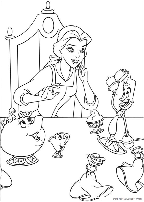 Beauty and the Beast Coloring Pages Cartoons Beauty and The Beast Images Printable 2020 1114 Coloring4free