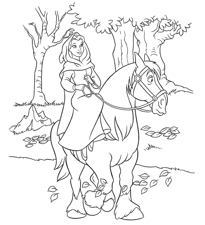Beauty and the Beast Coloring Pages Cartoons Beauty and The Beast Kids For Free Printable 2020 1144 Coloring4free