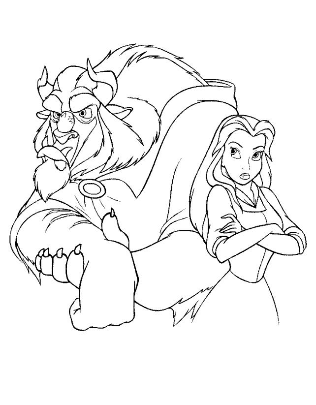 Beauty and the Beast Coloring Pages Cartoons Beauty and The Beast Pictures Printable 2020 1147 Coloring4free