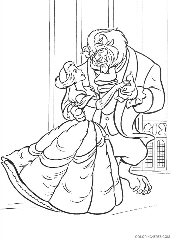 Beauty and the Beast Coloring Pages Cartoons Beauty and The Beast To Print Printable 2020 1150 Coloring4free