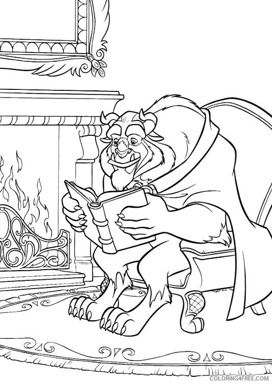 Beauty and the Beast Coloring Pages Cartoons Beauty and the Beast Printable 2020 1160 Coloring4free