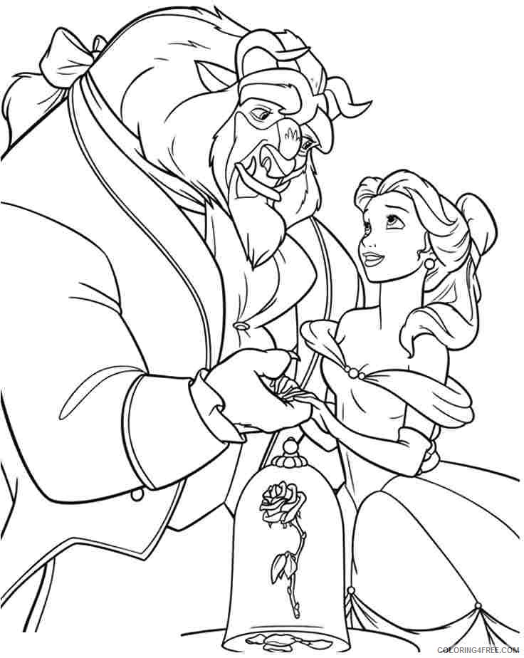 Beauty and the Beast Coloring Pages Cartoons Beauty and the Beast