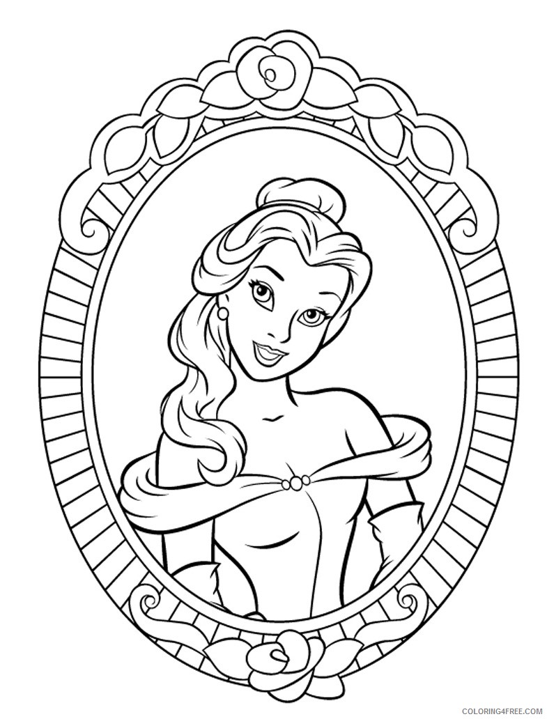Beauty and the Beast Coloring Pages Cartoons Belle from Beauty and the Beast Printable 2020 1158 Coloring4free