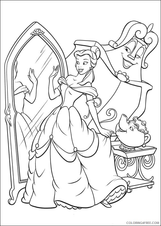 Beauty and the Beast Coloring Pages Cartoons Disney Beauty and the Beast Printable 2020 1166 Coloring4free