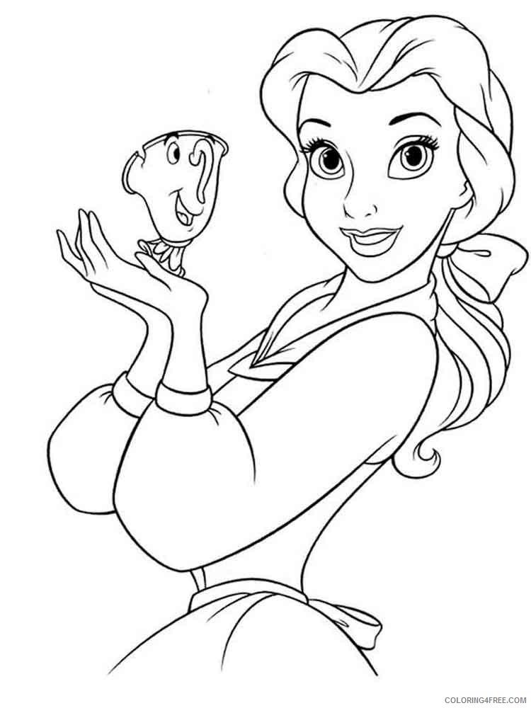 Beauty and the Beast Coloring Pages Cartoons beauty and the beast 15 Printable 2020 1121 Coloring4free
