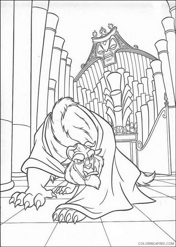 Beauty and the Beast Coloring Pages Cartoons beauty and the beast 2 Printable 2020 1108 Coloring4free