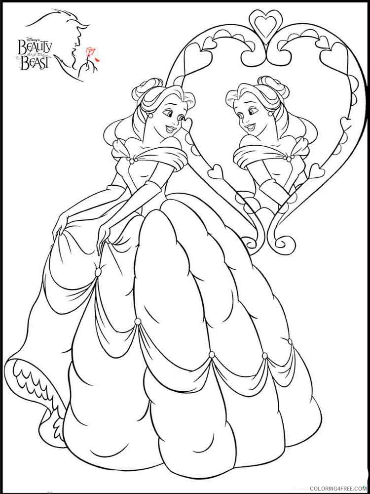 Beauty and the Beast Coloring Pages Cartoons beauty and the beast 20 Printable 2020 1127 Coloring4free
