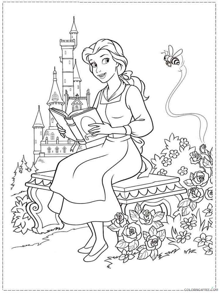 Beauty and the Beast Coloring Pages Cartoons beauty and the beast 21 Printable 2020 1128 Coloring4free