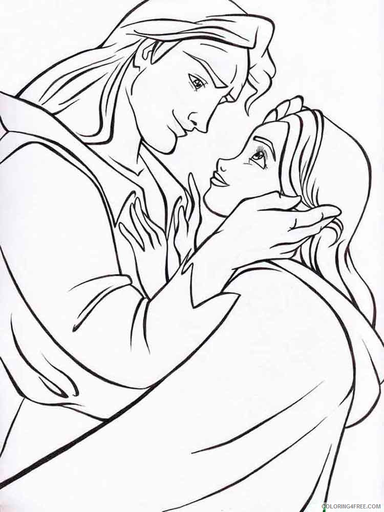 Beauty and the Beast Coloring Pages Cartoons beauty and the beast 29 Printable 2020 1134 Coloring4free