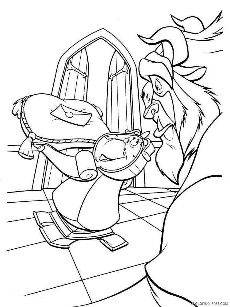 Beauty and the Beast Coloring Pages Cartoons beauty and the beast 6 Printable 2020 1137 Coloring4free