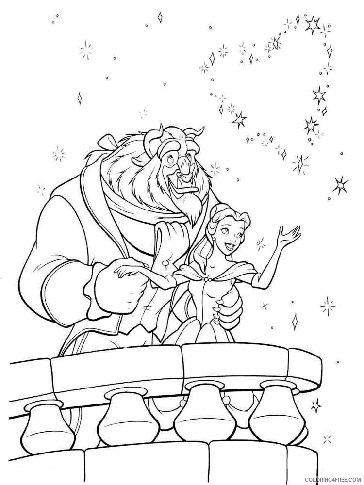 Beauty and the Beast Coloring Pages Cartoons beauty and the beast 9 Printable 2020 1139 Coloring4free