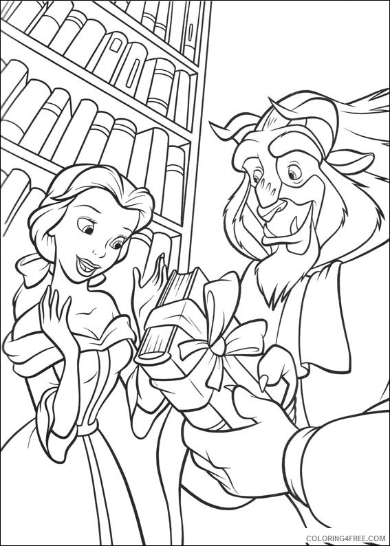 Beauty and the Beast Coloring Pages Cartoons of Beauty and The Beast For Kids Printable 2020 1164 Coloring4free