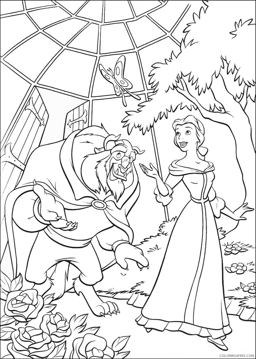 Beauty and the Beast Coloring Pages Cartoons the_beauty_beast_cl_06 Printable 2020 1180 Coloring4free