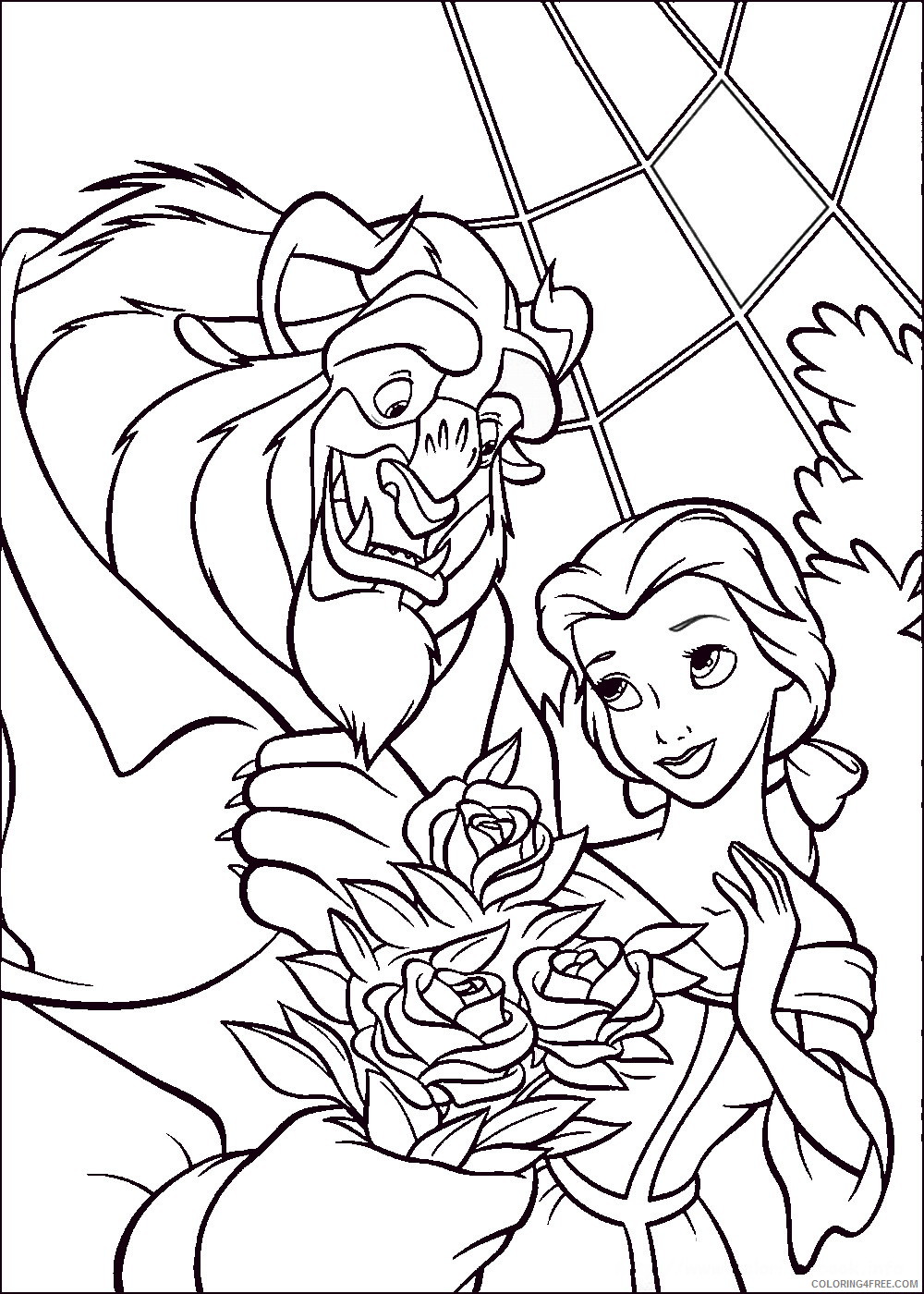Beauty and the Beast Coloring Pages Cartoons the_beauty_beast_cl_09 Printable 2020 1183 Coloring4free