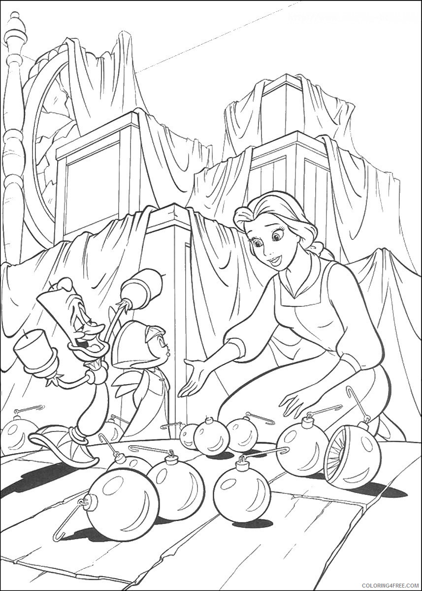 Beauty and the Beast Coloring Pages Cartoons the_beauty_beast_cl_16 Printable 2020 1188 Coloring4free