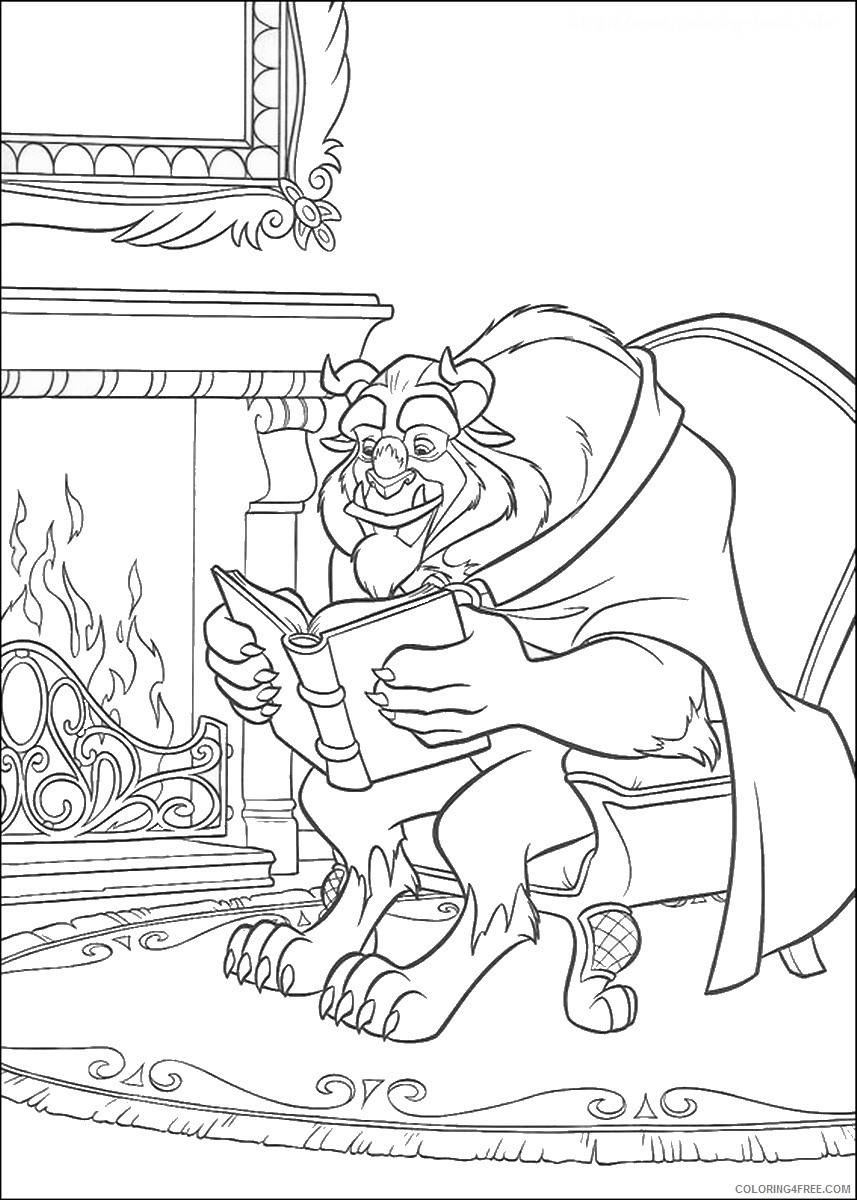 Beauty and the Beast Coloring Pages Cartoons the_beauty_beast_cl_19 Printable 2020 1190 Coloring4free