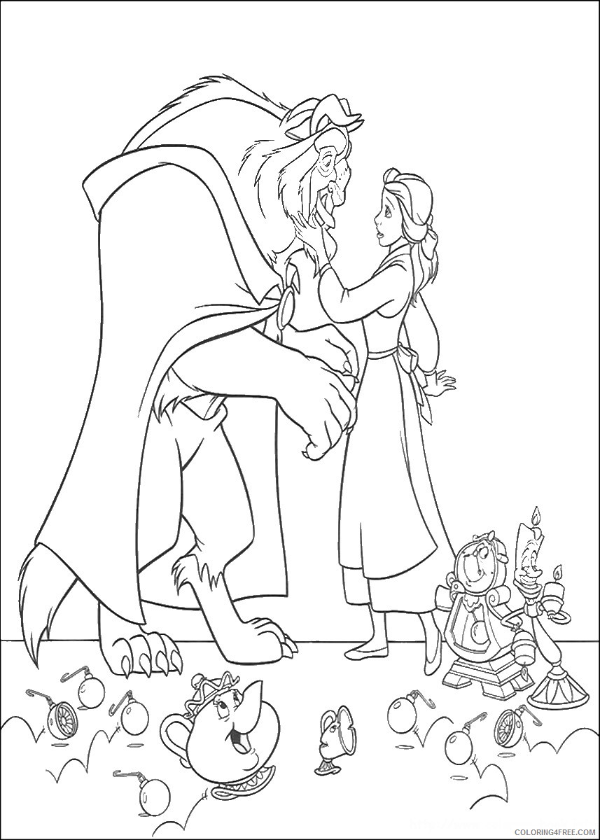 Beauty and the Beast Coloring Pages Cartoons the_beauty_beast_cl_20 Printable 2020 1191 Coloring4free