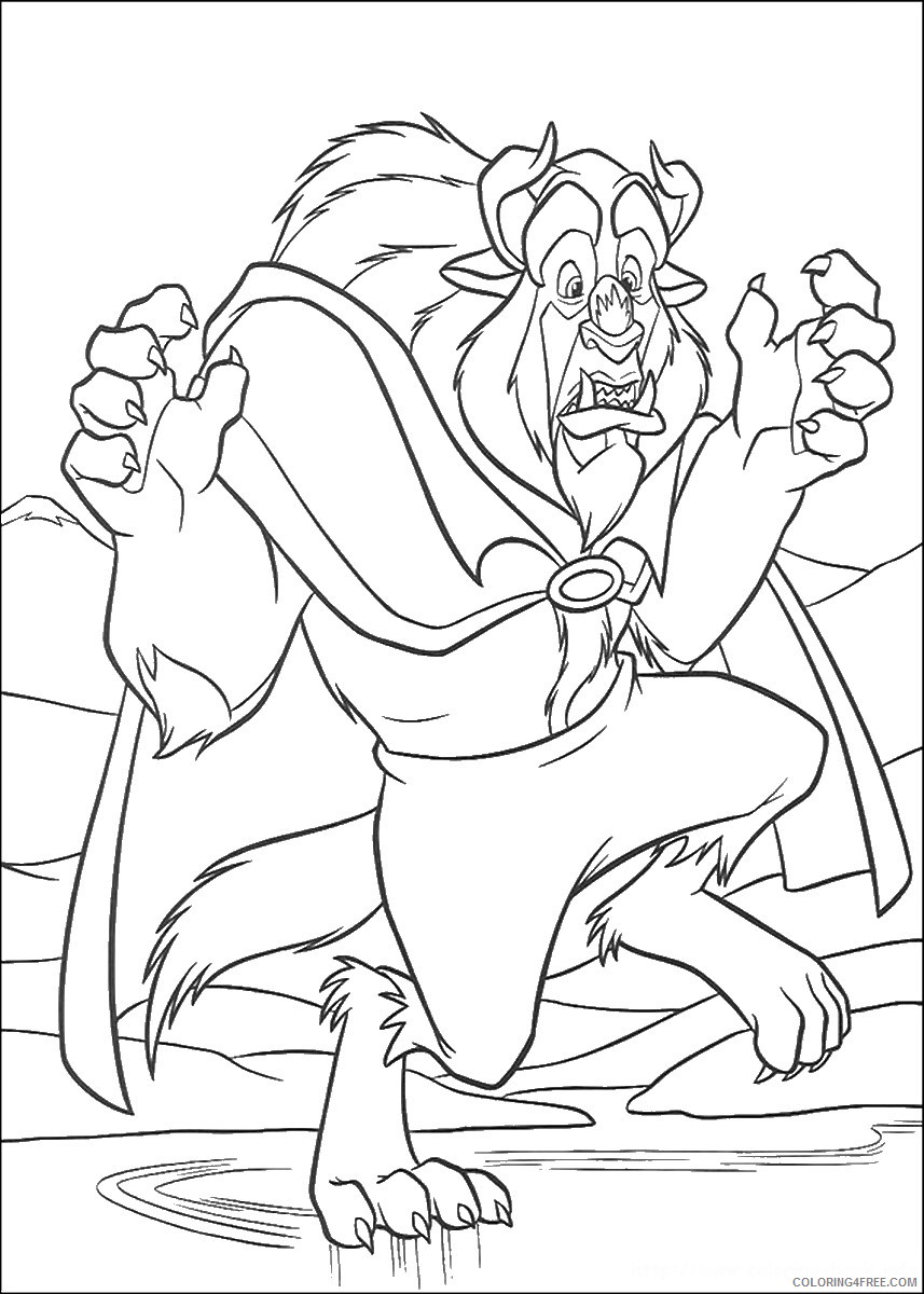 Beauty and the Beast Coloring Pages Cartoons the_beauty_beast_cl_25 Printable 2020 1196 Coloring4free