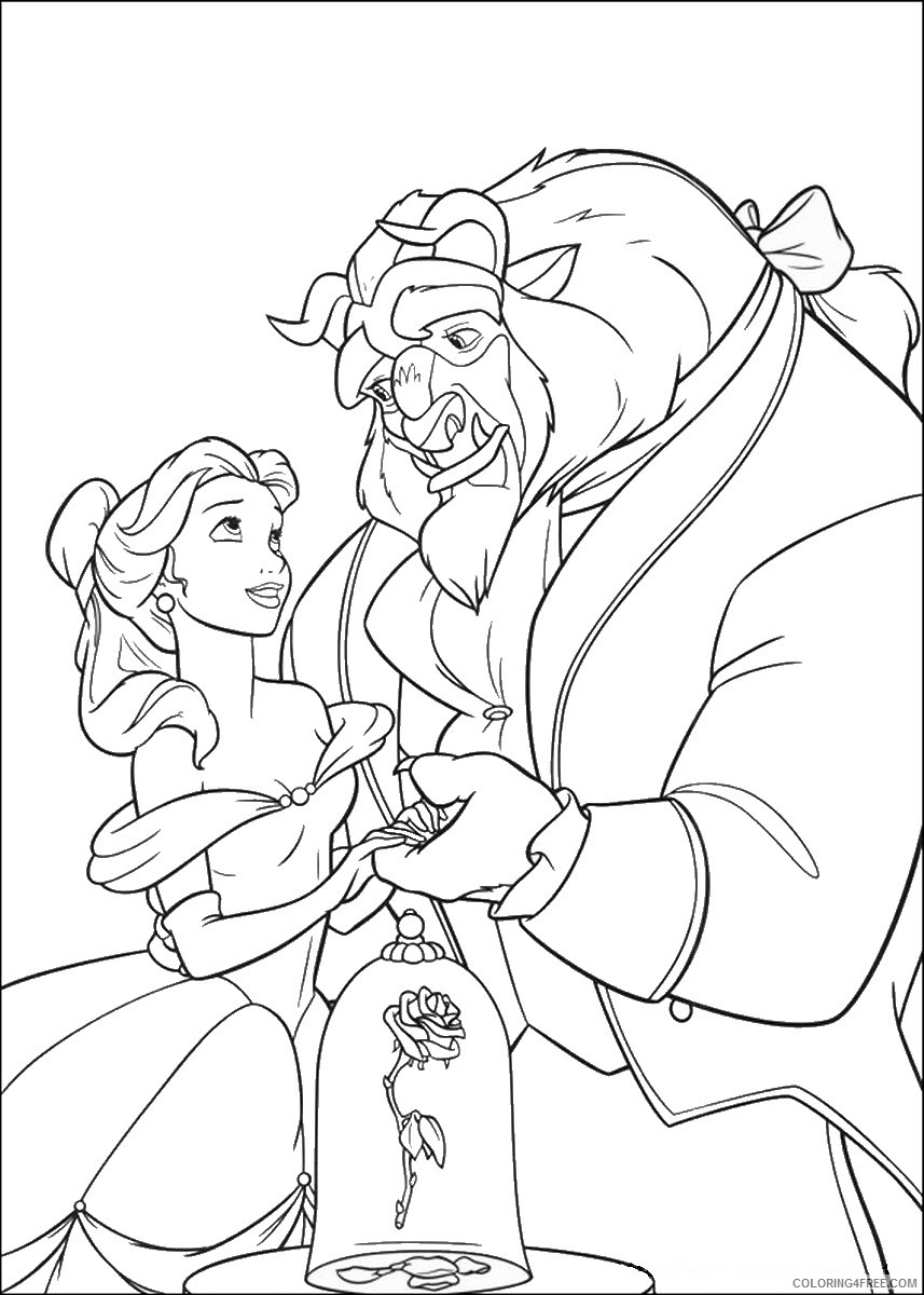 Beauty and the Beast Coloring Pages Cartoons the_beauty_beast_cl_34 Printable 2020 1199 Coloring4free
