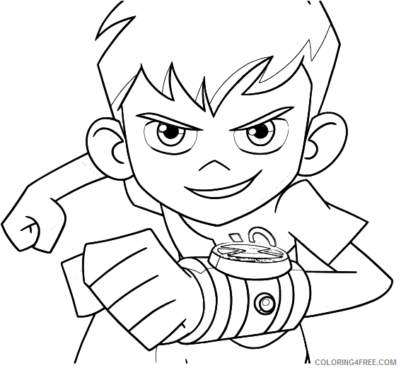 Ben 10 Coloring Pages Cartoons 1532398044_ben 10 laughing a4 Printable 2020 1202 Coloring4free