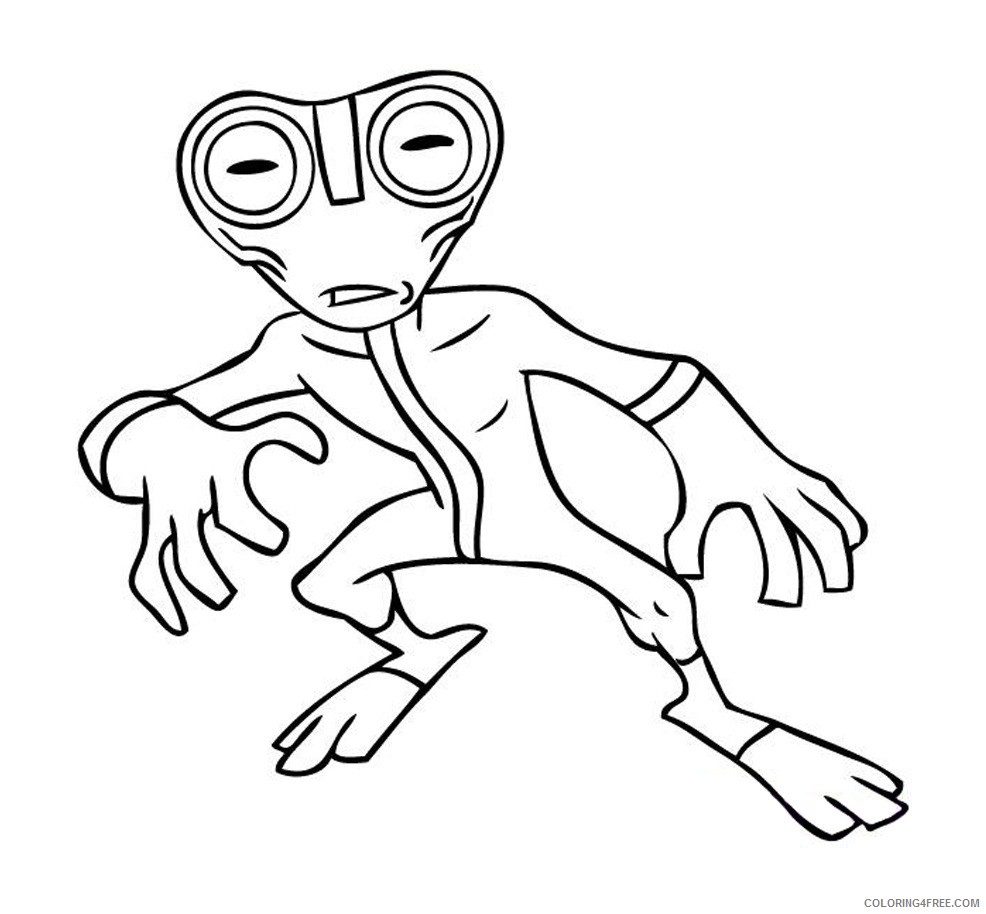 Ben 10 Coloring Pages Cartoons 1542162483 How To Draw Ben 10 Aliens Grey Matter Step 6 Printable 2020 1208 Coloring4free Coloring4free Com