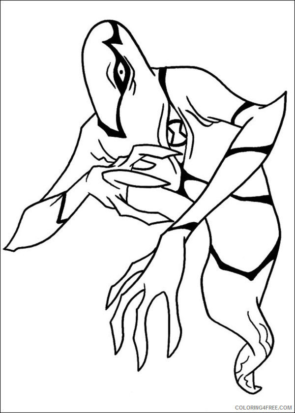 Ben 10 Coloring Pages Cartoons Ben 10 Pictures to Print Printable 2020 1295 Coloring4free