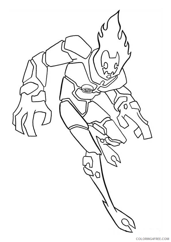 Ben 10 Coloring Pages Cartoons Free Ben 10 Printable 2020 1323 Coloring4free