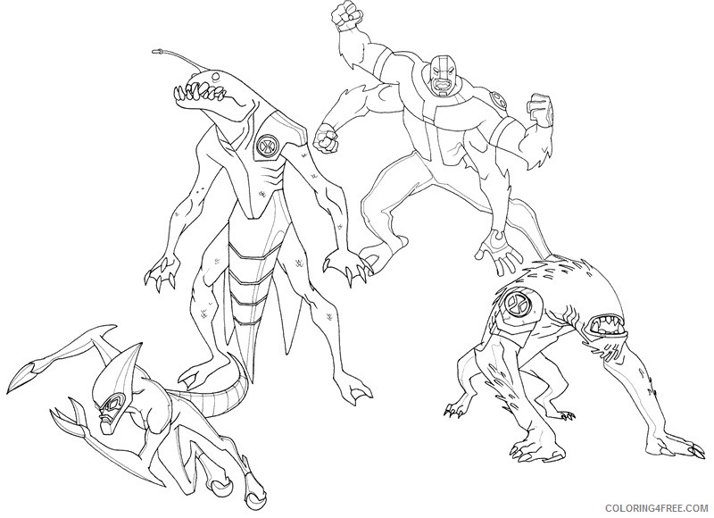 Ben 10 Coloring Pages Cartoons ben 10 2 Printable 2020 1275 Coloring4free
