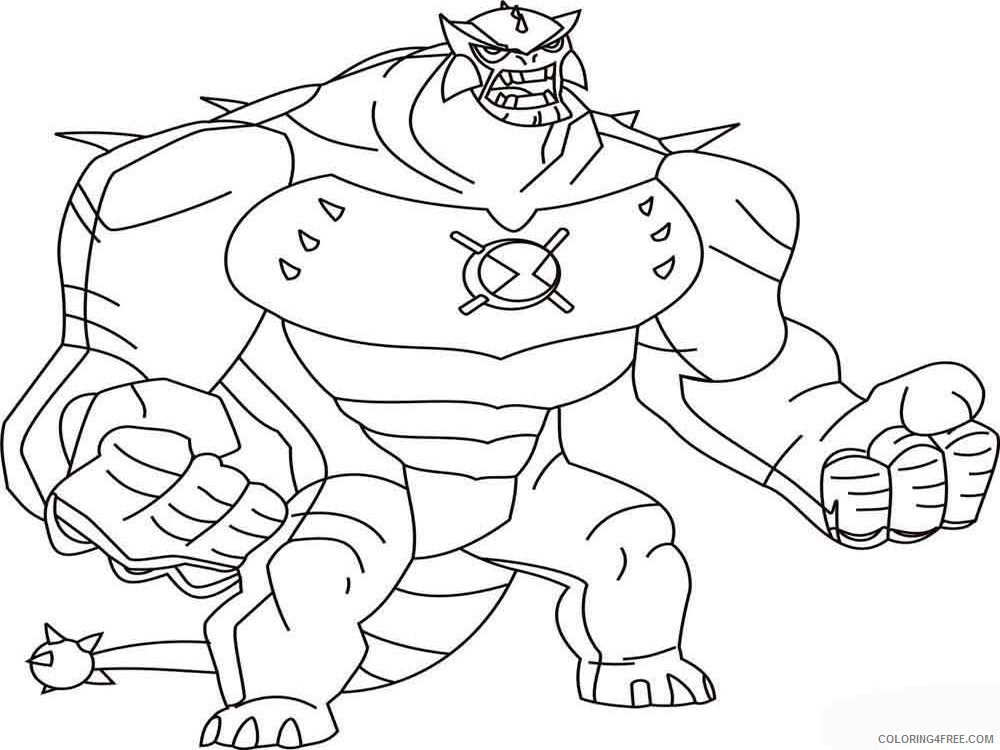 Ben 10 Coloring Pages Cartoons ben10 12 Printable 2020 1268 Coloring4free