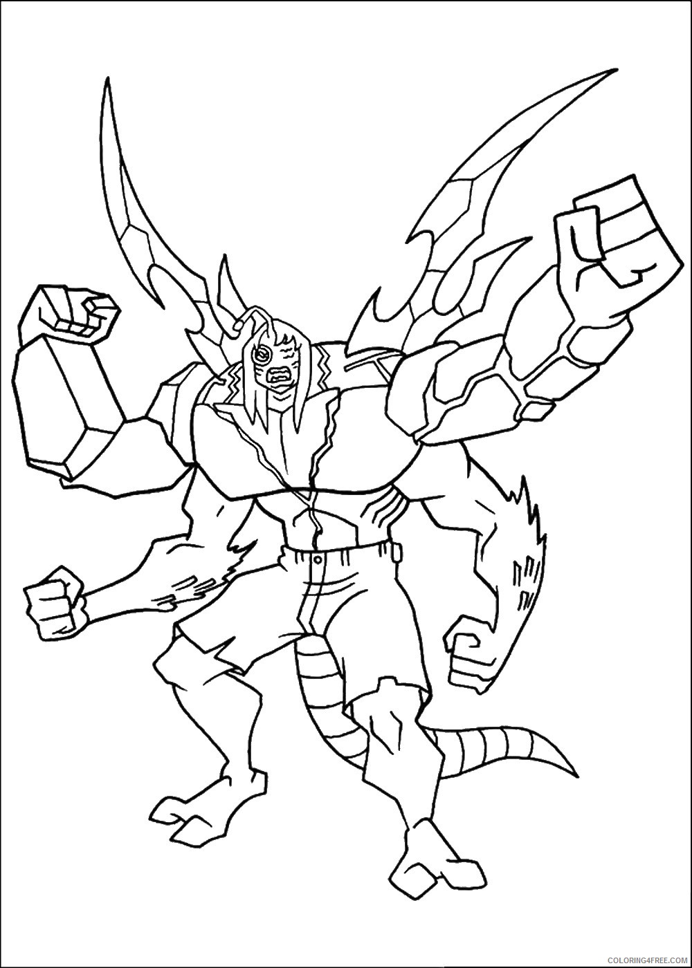Ben 10 Coloring Pages Cartoons ben10 44 Printable 2020 1223 Coloring4free