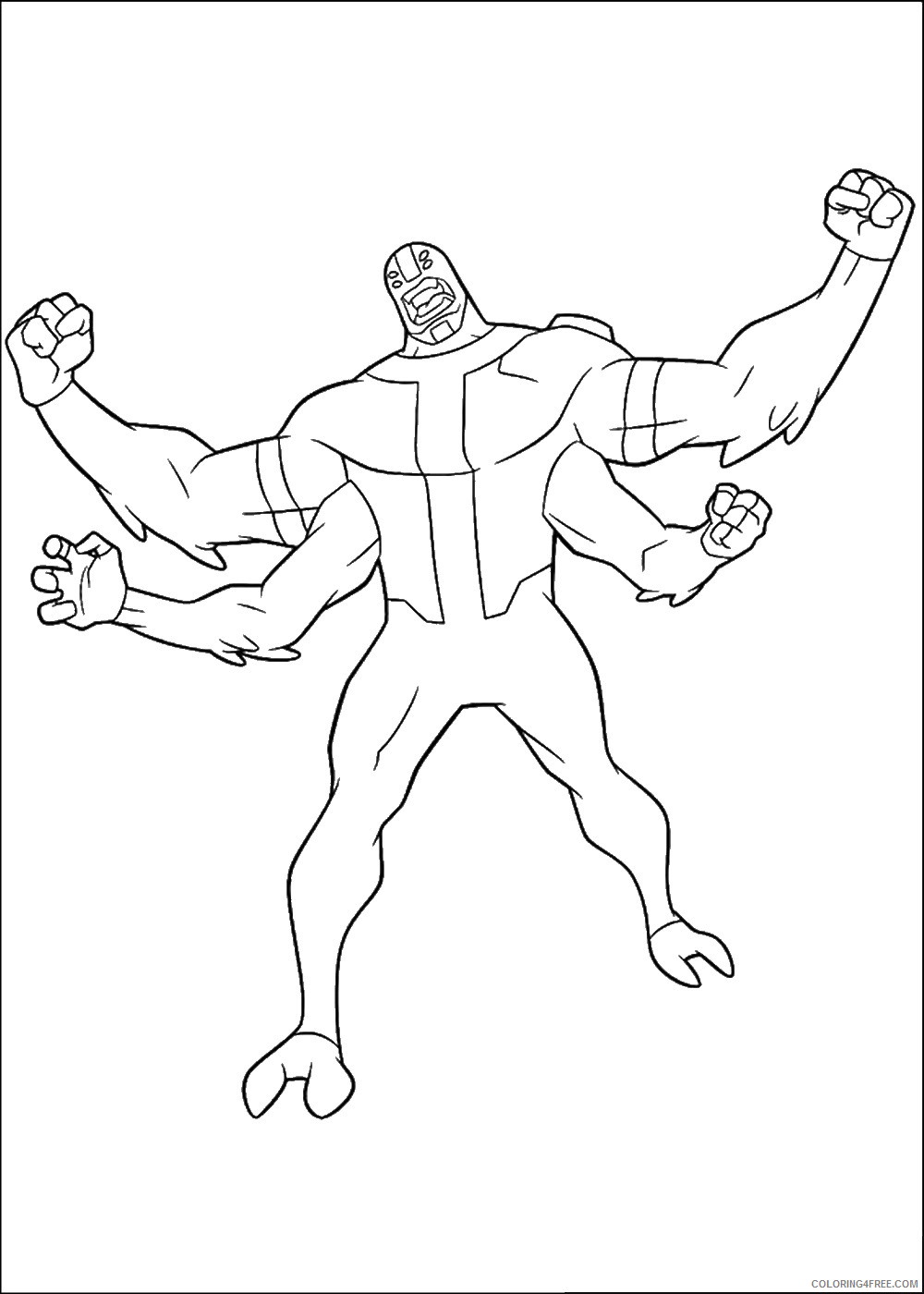 Ben 10 Coloring Pages Cartoons ben10 57 Printable 2020 1234 Coloring4free