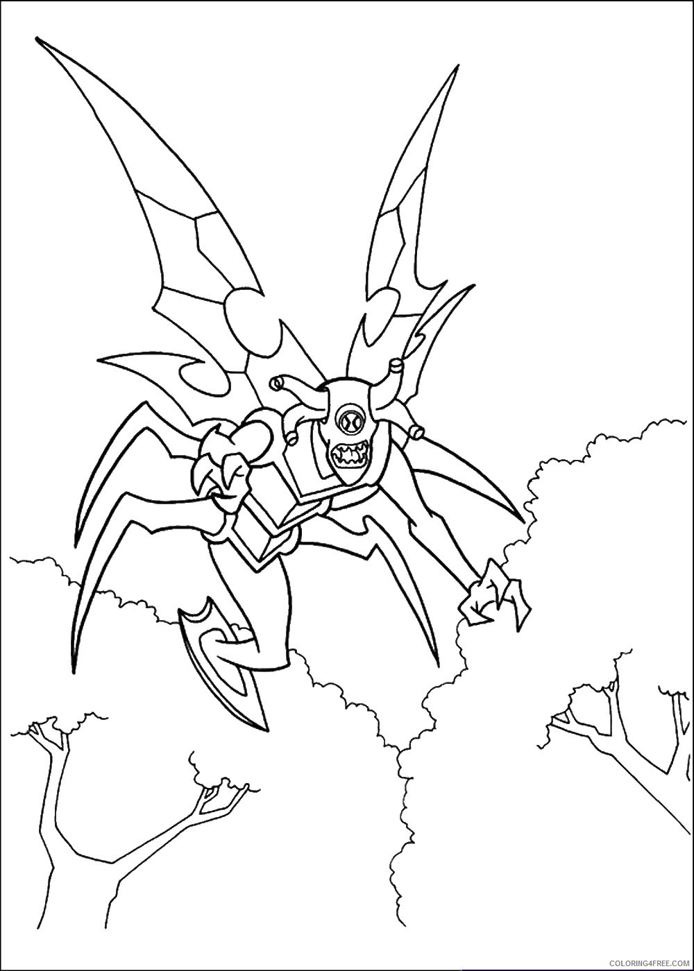 Ben 10 Coloring Pages Cartoons ben10 58 Printable 2020 1235 Coloring4free