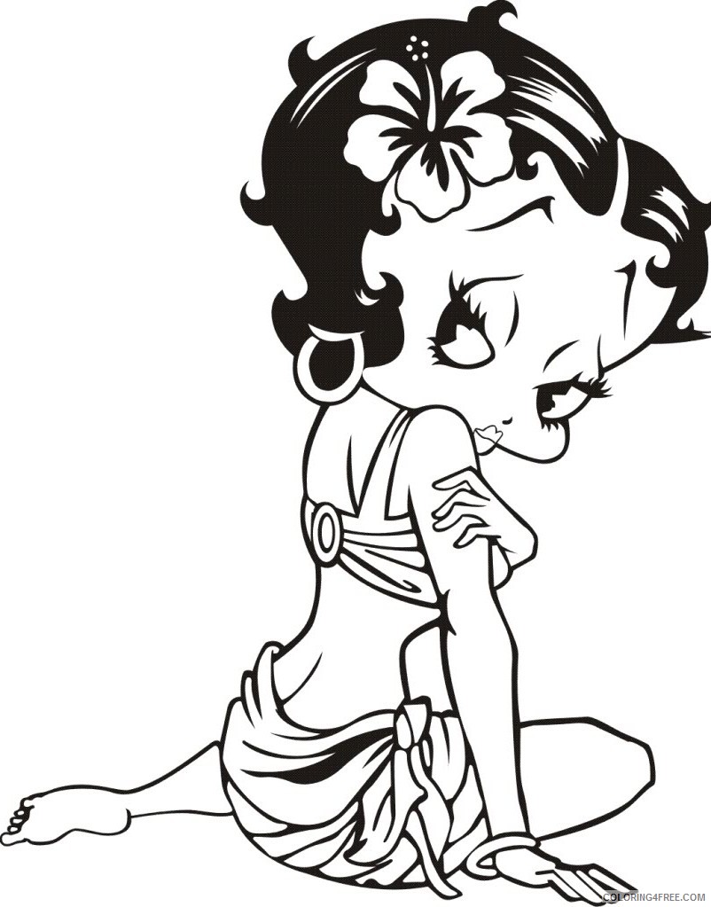 Betty Boop Coloring Pages Cartoons Betty Boop Pictures Printable 2020 1348 Coloring4free