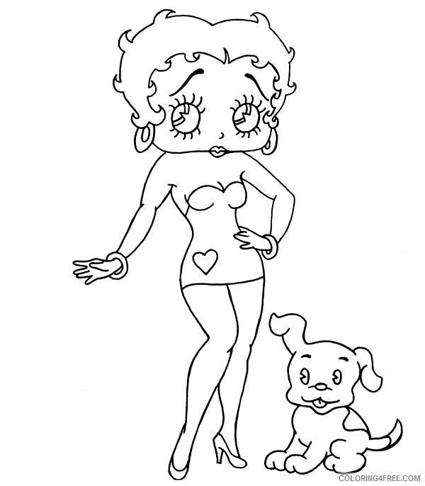 Betty Boop Coloring Pages Cartoons Betty Boop Printable 2020 1335 Coloring4free