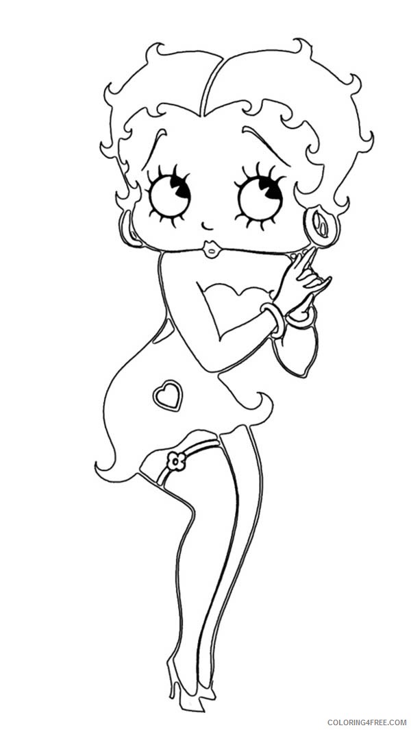 Betty Boop Coloring Pages Cartoons Betty Boop for Kids Printable 2020 1334 Coloring4free