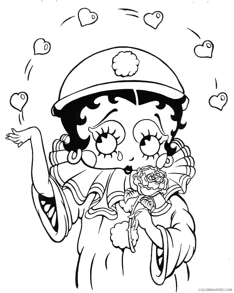 Betty Boop Coloring Pages Cartoons Betty Boop for Kids Printable 2020 1347 Coloring4free