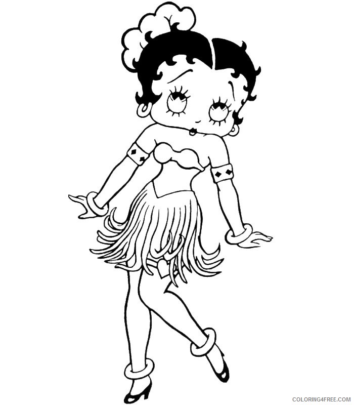 Betty Boop Coloring Pages Cartoons Free Betty Boop Printable 2020 1356 Coloring4free