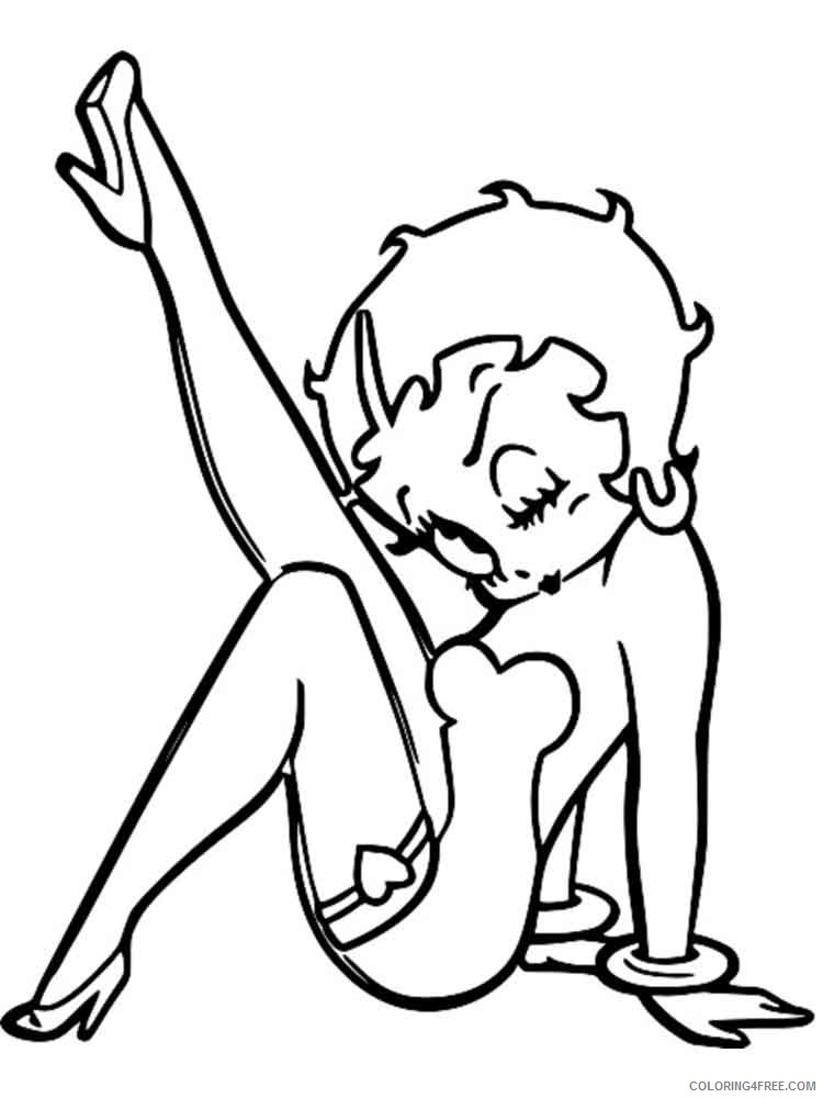 Betty Boop Coloring Pages Cartoons betty boop 14 Printable 2020 1338 Coloring4free