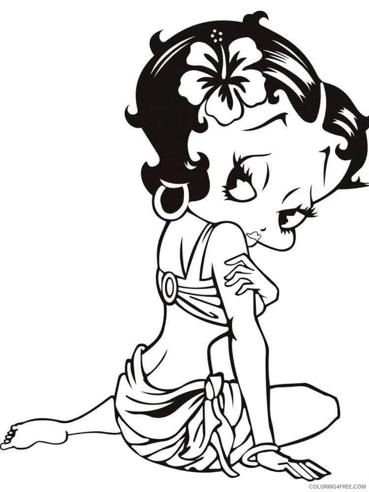 Betty Boop Coloring Pages Cartoons betty boop 15 Printable 2020 1339 Coloring4free