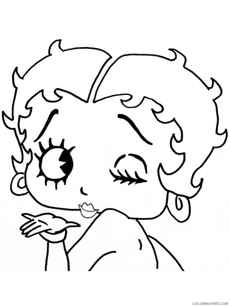 Betty Boop Coloring Pages Cartoons betty boop 16 Printable 2020 1340 Coloring4free