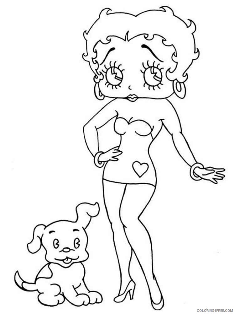 Betty Boop Coloring Pages Cartoons betty boop 9 Printable 2020 1346 Coloring4free
