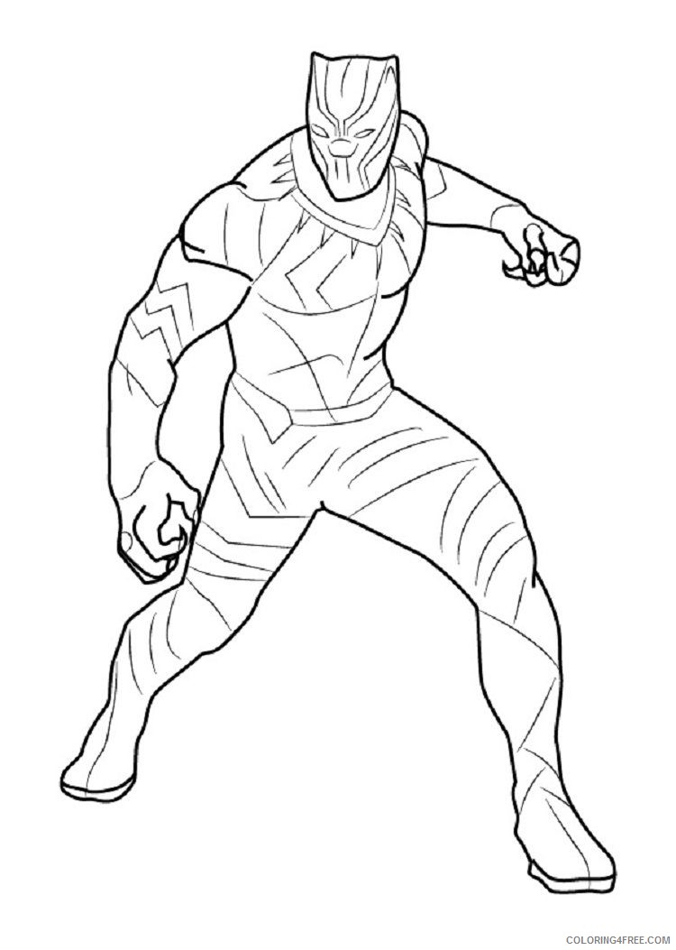 Black Panther Coloring Pages Superheroes Printable 2020 Coloring4free